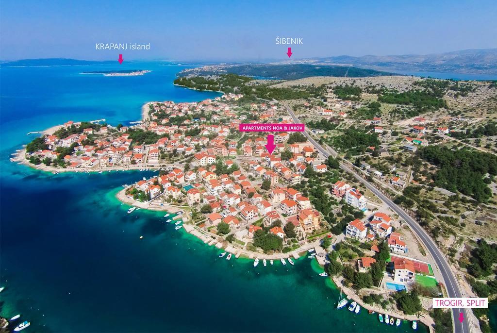 Charming Seaside Apartments Noa & Jakov, Zaboric Sibenik 外观 照片